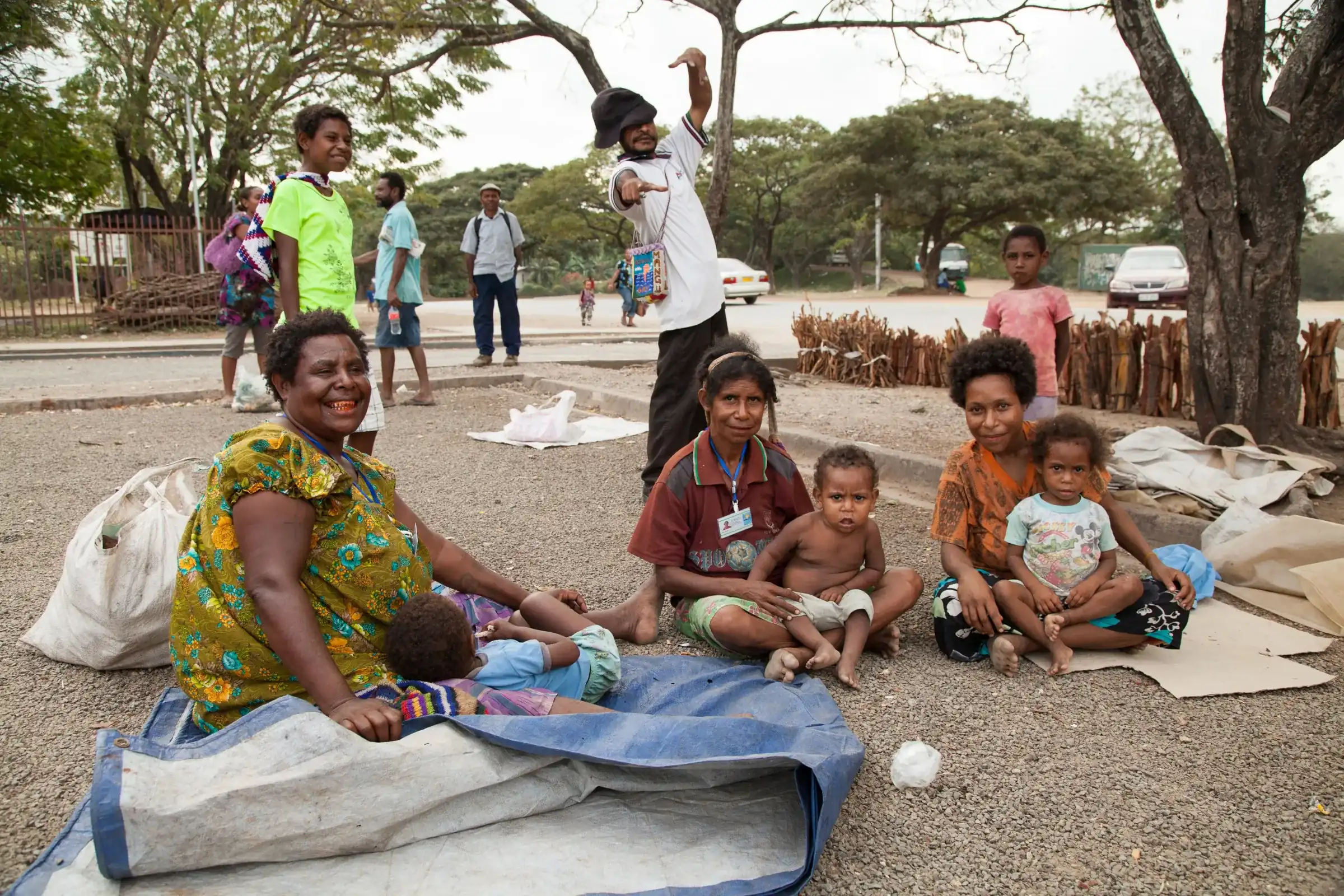Community members at Gerehu Market