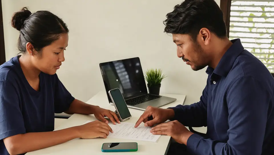 A guided mobile workflow review